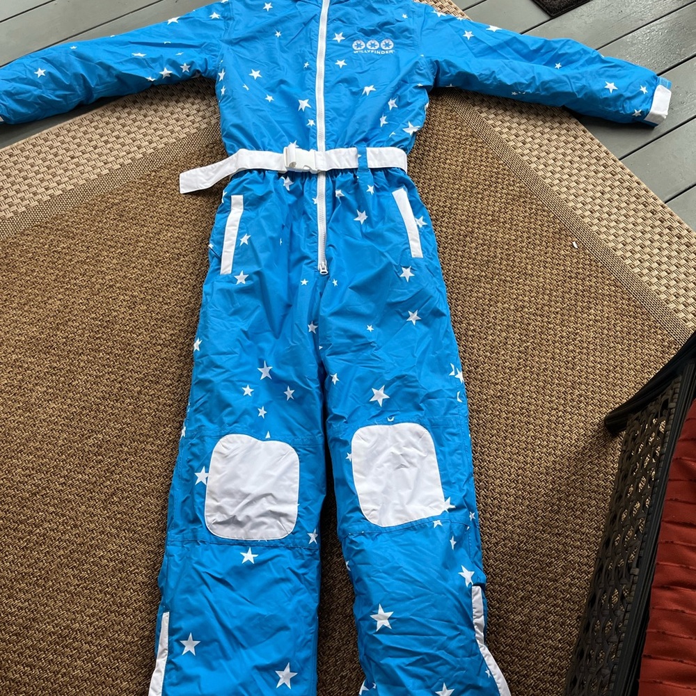 Willyfinder Men MED ski suit snowsuit … like new (blue & white with stars)